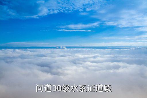 问道30级水系证道殿