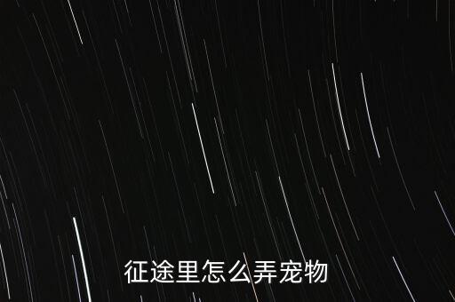 征途手游怎么合成宠物，宠物碎片怎么合成宠物