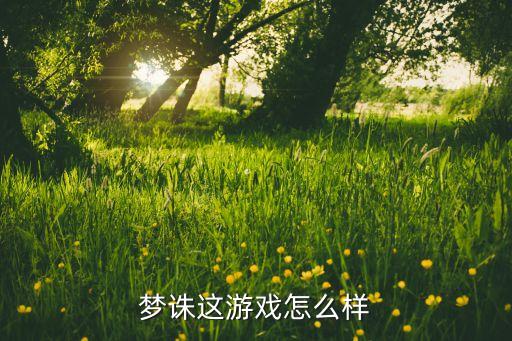 梦诛这游戏怎么样