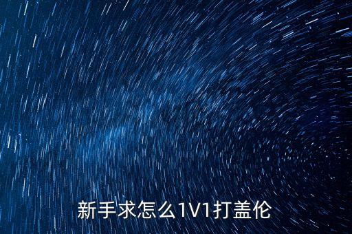 新手求怎么1V1打盖伦