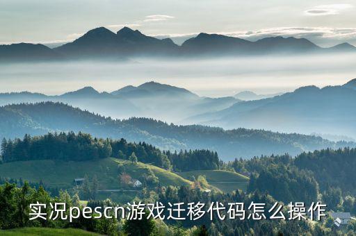 实况pescn游戏迁移代码怎么操作