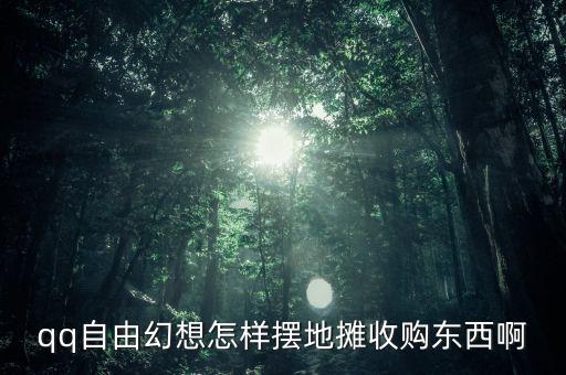 qq自由幻想怎样摆地摊收购东西啊