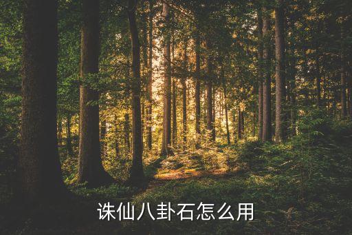 诛仙八卦石怎么用