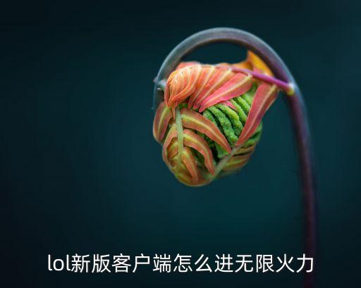 lol新版客户端怎么进无限火力